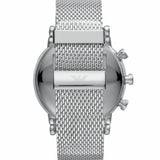 Buy Shop Emporio Armani Luigi Chronograph Blue Dial Silver Mesh Bracelet Watch For Men - AR80038 USA Online