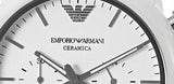Buy Shop Emporio Armani Luigi Chronograph Ceramic White Dial White Ceramic Strap Watch For Men - AR1499 USA Online