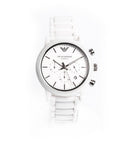 Buy Shop Emporio Armani Luigi Chronograph Ceramic White Dial White Ceramic Strap Watch For Men - AR1499 USA Online