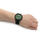 Buy Shop Emporio Armani Luigi Chronograph Green Dial Black Mesh Bracelet Watch For Men - AR11470 USA Online