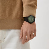 Buy Shop Emporio Armani Luigi Chronograph Green Dial Black Mesh Bracelet Watch For Men - AR11470 USA Online