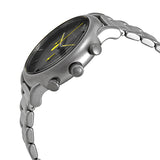 Buy Shop Emporio Armani Luigi Chronograph Black Dial Silver Steel Strap Watch For Men - AR11324 USA Online