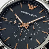 Buy Shop Emporio Armani Luigi Chronograph Quartz Black Dial Silver Mesh Bracelet Watch For Men - AR11429 USA Online