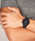 Buy Shop Emporio Armani Luigi Chronograph Quartz Black Dial Two Tone Nylon Strap Watch For Men - AR1948 USA Online