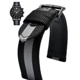 Buy Shop Emporio Armani Luigi Chronograph Quartz Black Dial Two Tone Nylon Strap Watch For Men - AR1948 USA Online