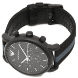Buy Shop Emporio Armani Luigi Chronograph Quartz Black Dial Two Tone Nylon Strap Watch For Men - AR1948 USA Online
