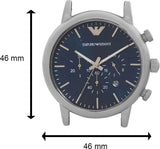 Buy Shop Emporio Armani Luigi Chronograph Quartz Blue Dial Blue Nylon Strap Watch For Men - AR1949 USA Online