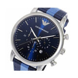 Buy Shop Emporio Armani Luigi Chronograph Quartz Blue Dial Blue Nylon Strap Watch For Men - AR1949 USA Online