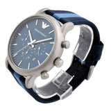 Buy Shop Emporio Armani Luigi Chronograph Quartz Blue Dial Blue Nylon Strap Watch For Men - AR1949 USA Online