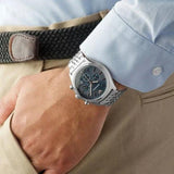Buy Shop Emporio Armani Luigi Chronograph Quartz Blue Dial Silver Steel Strap Watch For Men - AR1974 USA Online