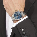 Buy Shop Emporio Armani Luigi Chronograph Quartz Blue Dial Silver Steel Strap Watch For Men - AR1974 USA Online