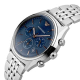 Buy Shop Emporio Armani Luigi Chronograph Quartz Blue Dial Silver Steel Strap Watch For Men - AR1974 USA Online