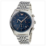 Buy Shop Emporio Armani Luigi Chronograph Quartz Blue Dial Silver Steel Strap Watch For Men - AR1974 USA Online