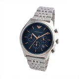 Buy Shop Emporio Armani Luigi Chronograph Quartz Blue Dial Silver Steel Strap Watch For Men - AR1974 USA Online