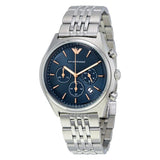 Buy Shop Emporio Armani Luigi Chronograph Quartz Blue Dial Silver Steel Strap Watch For Men - AR1974 USA Online