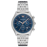 Buy Shop Emporio Armani Luigi Chronograph Quartz Blue Dial Silver Steel Strap Watch For Men - AR1974 USA Online