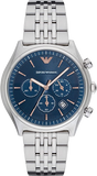 Buy Shop Emporio Armani Luigi Chronograph Quartz Blue Dial Silver Steel Strap Watch For Men - AR1974 USA Online