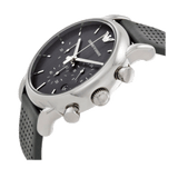 Buy Shop Emporio Armani Luigi Chronograph Quartz Grey Dial Grey Leather Strap Watch For Men - AR1735 USA Online