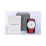 Buy Shop Emporio Armani Luigi Chronograph White Dial Red Rubber Strap Watch For Men - AR11021 USA Online