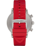 Buy Shop Emporio Armani Luigi Chronograph White Dial Red Rubber Strap Watch For Men - AR11021 USA Online