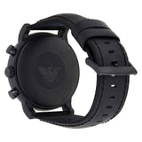 Buy Shop Emporio Armani Luigi Chronohraph Black Dial Black Leather Strap Watch For Men - AR1970 USA Online