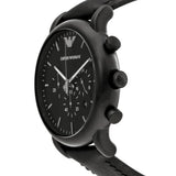 Buy Shop Emporio Armani Luigi Chronohraph Black Dial Black Leather Strap Watch For Men - AR1970 USA Online