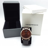 Buy Shop Emporio Armani Luigi Classic Brown Dial Brown Leather Strap Watch For Men - AR2503 USA Online