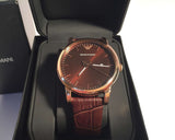 Buy Shop Emporio Armani Luigi Classic Brown Dial Brown Leather Strap Watch For Men - AR2503 USA Online