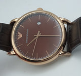 Buy Shop Emporio Armani Luigi Classic Brown Dial Brown Leather Strap Watch For Men - AR2503 USA Online