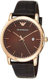 Buy Shop Emporio Armani Luigi Classic Brown Dial Brown Leather Strap Watch For Men - AR2503 USA Online