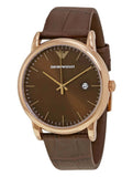 Buy Shop Emporio Armani Luigi Classic Brown Dial Brown Leather Strap Watch For Men - AR2503 USA Online