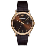 Buy Shop Emporio Armani Luigi Classic Brown Dial Brown Leather Strap Watch For Men - AR2503 USA Online