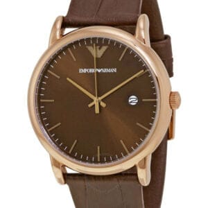 Buy Shop Emporio Armani Luigi Classic Brown Dial Brown Leather Strap Watch For Men - AR2503 USA Online