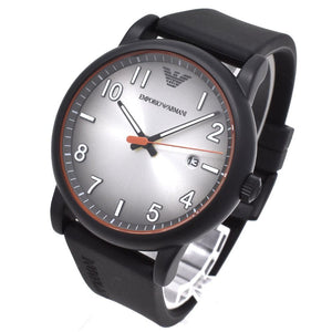 Buy Shop Emporio Armani Luigi Gray Dial Black Silicon Strap Watch for Men - AR11176 USA Online