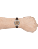 Buy Shop Emporio Armani Luigi Meccanico Brown Dial Brown Leather Strap Watch For Men - AR1982 USA Online