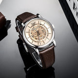 Buy Shop Emporio Armani Luigi Meccanico Brown Dial Brown Leather Strap Watch For Men - AR1982 USA Online