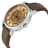 Buy Shop Emporio Armani Luigi Meccanico Brown Dial Brown Leather Strap Watch For Men - AR1982 USA Online