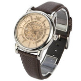 Buy Shop Emporio Armani Luigi Meccanico Brown Dial Brown Leather Strap Watch For Men - AR1982 USA Online