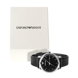 Buy Shop Emporio Armani Luigi Quartz Black Dial Black Leather Strap Watch For Men - AR2500 USA Online