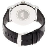 Buy Shop Emporio Armani Luigi Quartz Black Dial Black Leather Strap Watch For Men - AR2500 USA Online