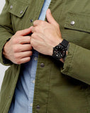 Buy Shop Emporio Armani Luigi Quartz Black Dial Black Silicon Strap Watch For Men - AR11071 USA Online