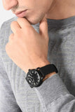 Buy Shop Emporio Armani Luigi Quartz Black Dial Black Silicon Strap Watch For Men - AR11071 USA Online