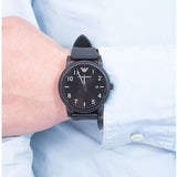 Buy Shop Emporio Armani Luigi Quartz Black Dial Black Silicon Strap Watch For Men - AR11071 USA Online