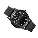 Buy Shop Emporio Armani Luigi Quartz Black Dial Black Silicon Strap Watch For Men - AR11071 USA Online