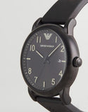 Buy Shop Emporio Armani Luigi Quartz Black Dial Black Silicon Strap Watch For Men - AR11071 USA Online