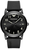 Buy Shop Emporio Armani Luigi Quartz Black Dial Black Silicon Strap Watch For Men - AR11071 USA Online