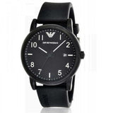 Buy Shop Emporio Armani Luigi Quartz Black Dial Black Silicon Strap Watch For Men - AR11071 USA Online