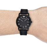 Emporio Armani Luigi Quartz Black Dial Black Silicon Strap Watch For Men - AR11071