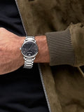 Buy Shop Emporio Armani Luigi Quartz Black Dial Silver Steel Strap Watch For Men - AR2499 USA Online