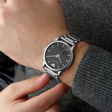 Buy Shop Emporio Armani Luigi Quartz Black Dial Silver Steel Strap Watch For Men - AR2499 USA Online